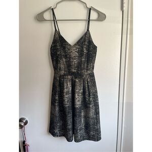 Monteau XS Womens Black and Silver Tank Holiday Dress Holiday NEW